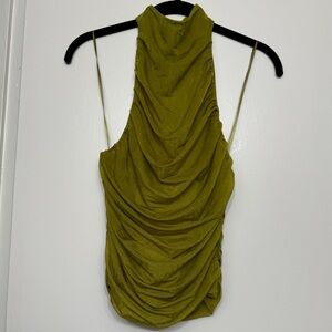 Zara Green tulle halter top
